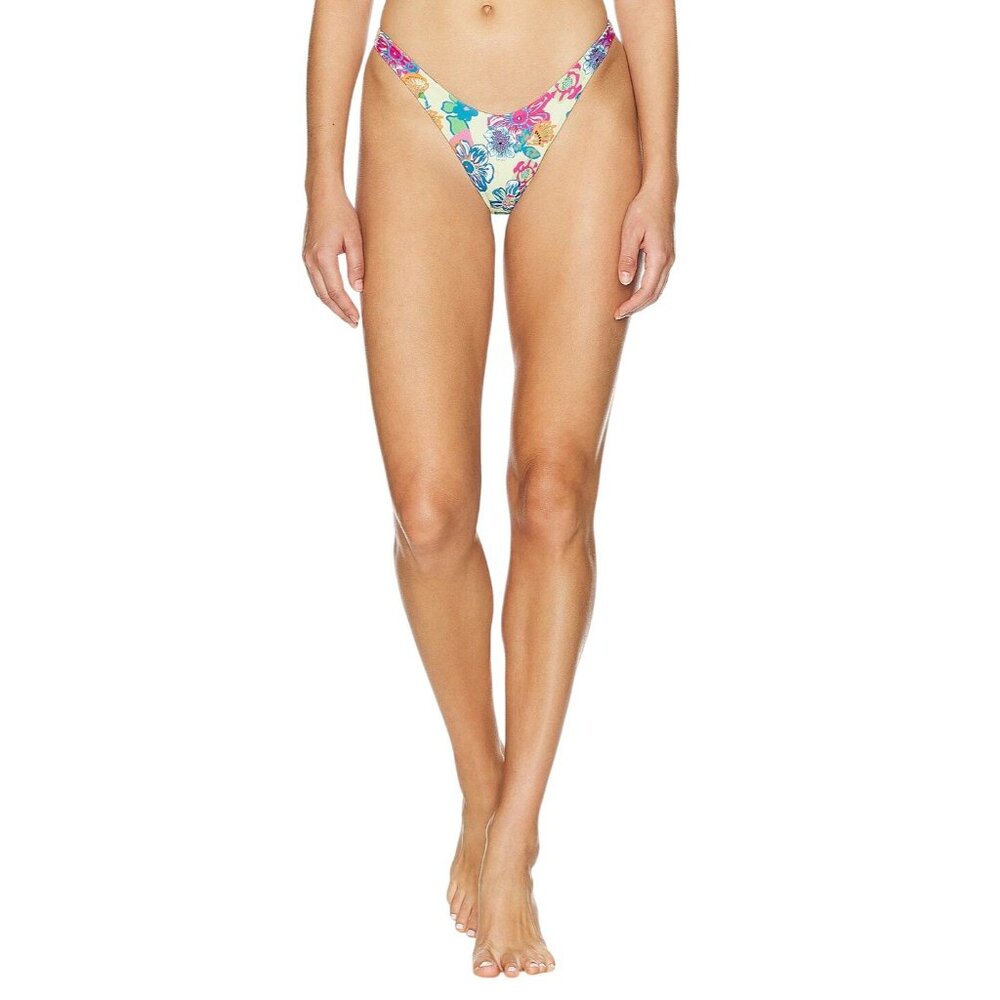 superdown Ashton Bikini Bottoms in Yellow Floral XSmall New Womens Swimsuit